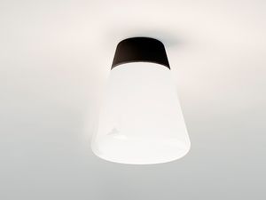 contemporary ceiling light / round / glass / aluminum