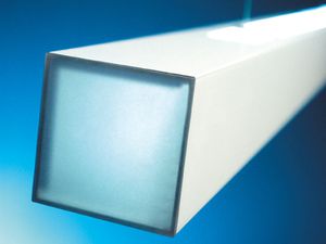 hanging light fixture / fluorescent / linear / aluminum