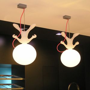 pendant lamp / original design / polyethylene / metal