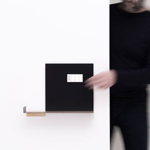 electric socket / quadruple / wall-mounted / metal