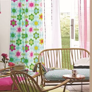 upholstery fabric / for curtains / wall / floral pattern