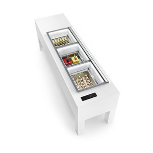 refrigerated display counter / illuminated / ice cream / for shops