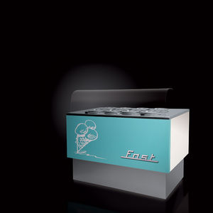 refrigerated display counter / ice cream / with wells / for shops