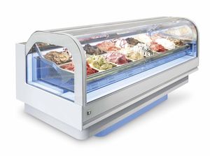 refrigerated counter display case / ice cream / for pastry shops