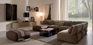 corner sofa / contemporary / fabric / 7 seater and more
