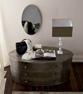 contemporary chest of drawers / wooden / lacquered wood / brown