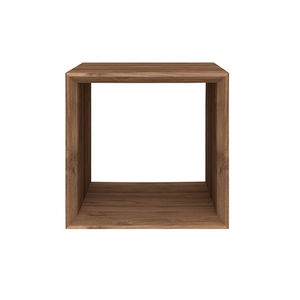 side table / contemporary / teak / rectangular