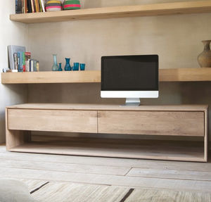 contemporary TV cabinet / oak