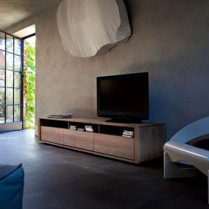 contemporary TV cabinet / oak