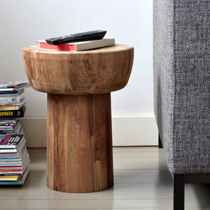 contemporary stool / teak