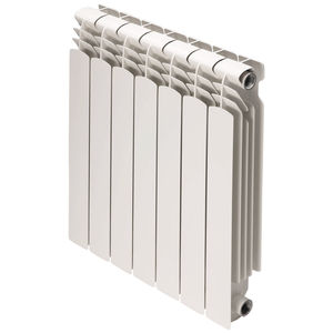 hot water radiator / cast aluminum / contemporary / rectangular