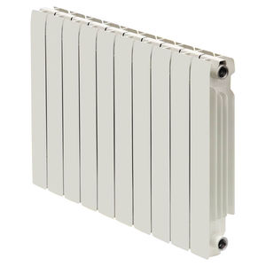 hot water radiator / cast aluminum / contemporary / rectangular