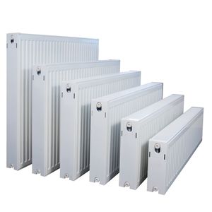 hot water radiator / steel / contemporary / rectangular