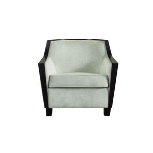 contemporary armchair / fabric / beech / with removable cover