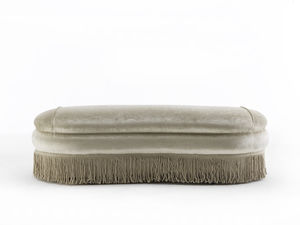 traditional upholstered bench / fabric