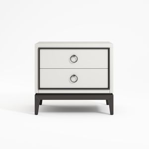 contemporary bedside table / lacquered wood / solid wood / wood veneer
