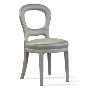traditional chair / upholstered / fabric / beech
