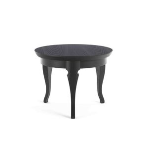traditional coffee table / ash / wood veneer / round