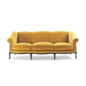traditional sofa / fabric / solid wood / ash