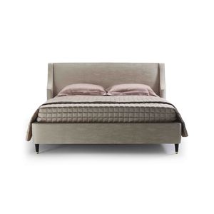 double bed / traditional / upholstered / with headboard