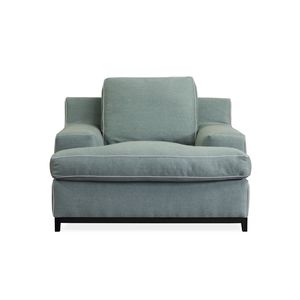 traditional armchair / fabric / with removable cushion