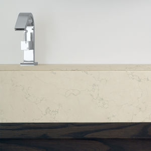 countertop washbasin / rectangular / stone / contemporary