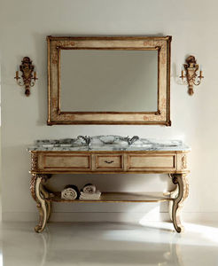 free-standing washbasin cabinet / wooden / classic