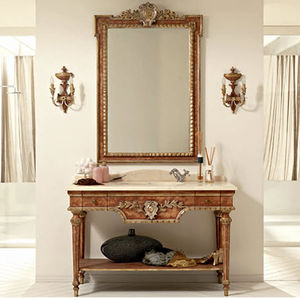 free-standing washbasin cabinet / wooden / classic