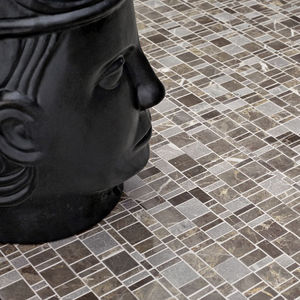 outdoor mosaic tile / floor / stone / brown