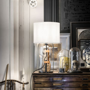 table lamp / contemporary / nickel / copper