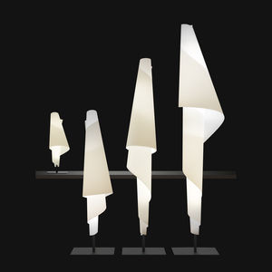 table lamp / original design / PVC / white