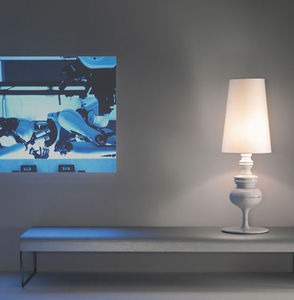 table lamp / contemporary / fabric / porcelain