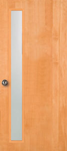 entry door / swing / wooden / insulated