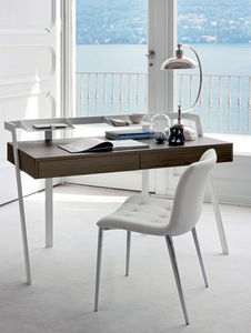 wooden desk / metal / contemporary / with storage