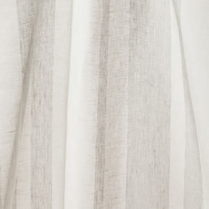 striped sheer curtain fabric / linen / home