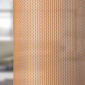 plain sheer curtain fabric / polyester / fire-rated