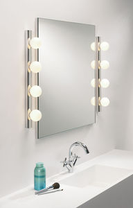 contemporary wall light / bathroom / metal / glass