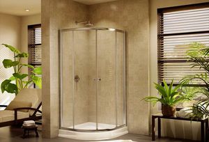 sliding shower screen / corner / curved