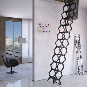 retractable ladder / accordion protection / steel