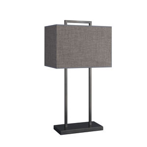table lamp / contemporary / linen / brown
