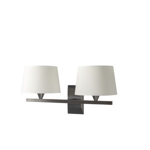 contemporary wall light / brass / fabric / halogen