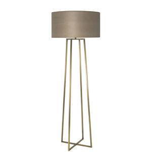 floor-standing lamp / traditional / brass / cotton