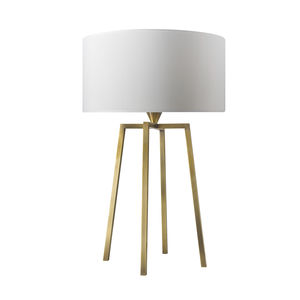 table lamp / traditional / brass / cotton