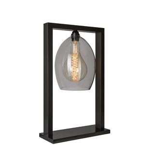 table lamp / traditional / brass / glass