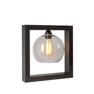 table lamp / traditional / brass / glass