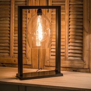 table lamp / traditional / brass / glass