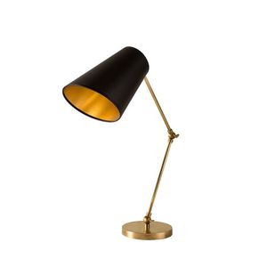 table lamp / contemporary / brass / cotton