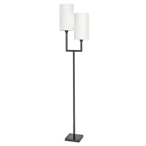 floor-standing lamp / traditional / brass / cotton