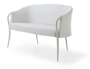 contemporary sofa / leather / commercial / for public buildings