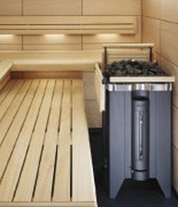 electric heating stove / contemporary / metal / sauna